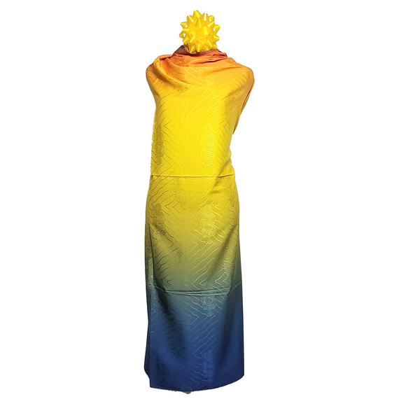 NWT Double Sided Silk Scarf 52"x52" Large Square Shawl Wrap XiangYunSha 3509 - Picture 8 of 12